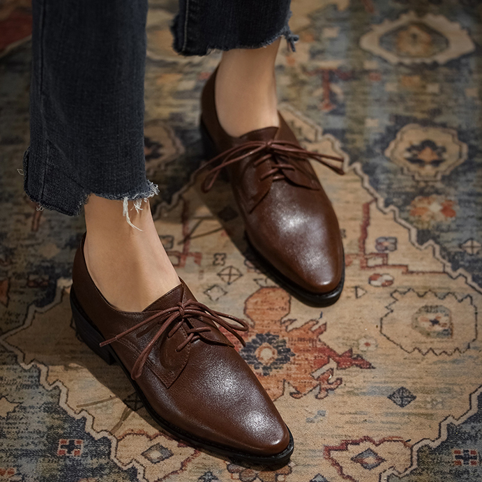 Chaussures pour femmes en cuir - Oxford Lace Up Women avis et prix